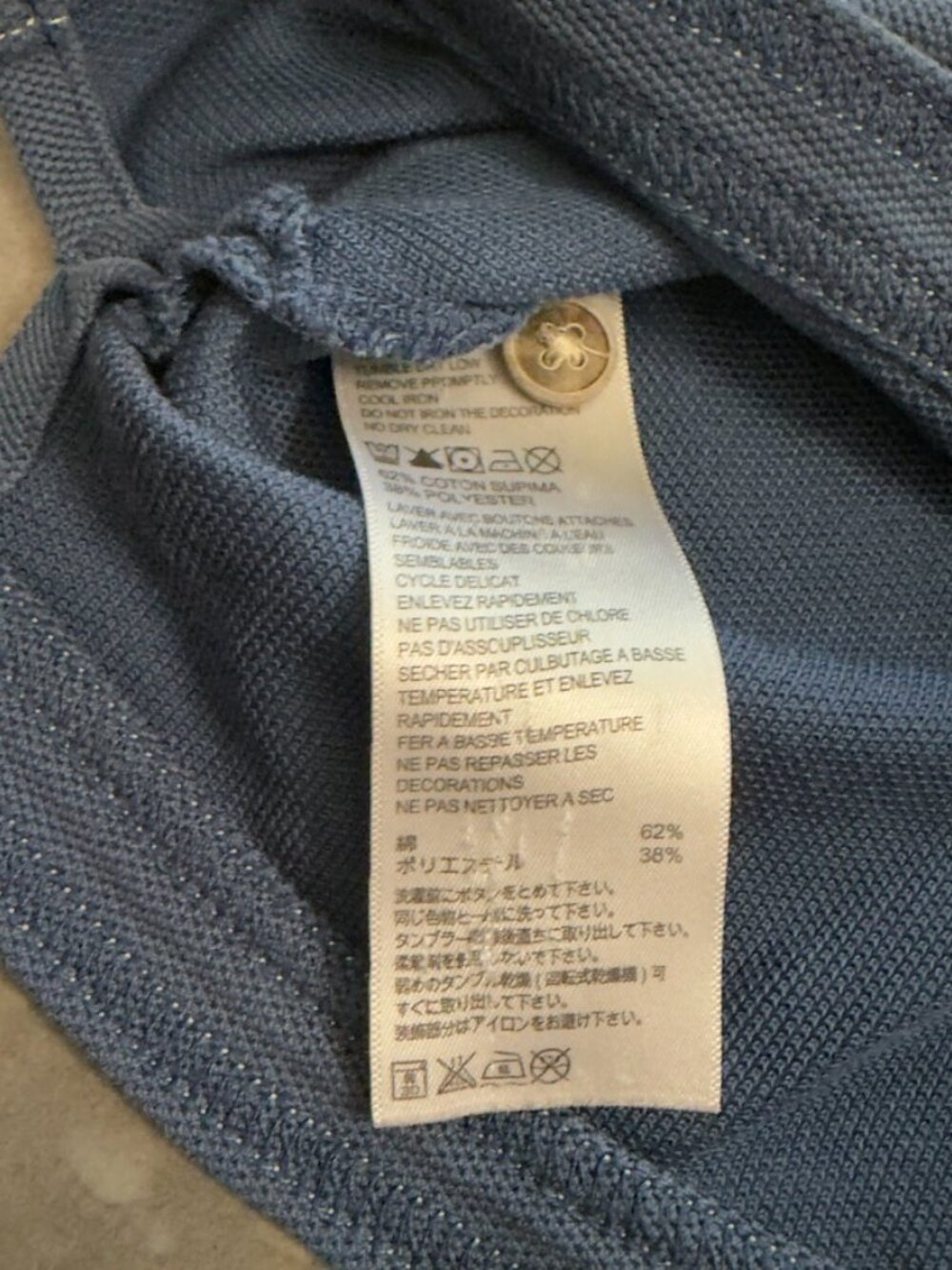 Tommy Bahama Blue Pima Cotton Polo Shirt Men's Medium M - Picture 6 of 14